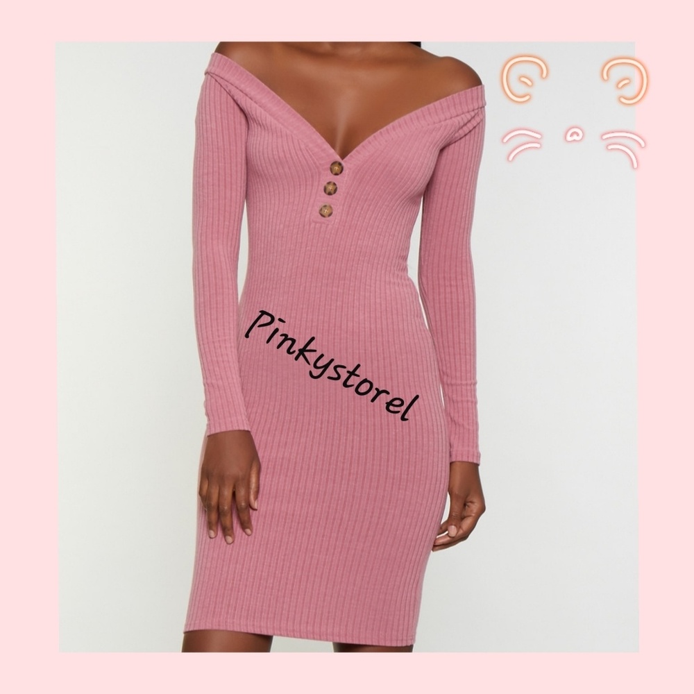🌷Shoulder Bodycon Dress🌷